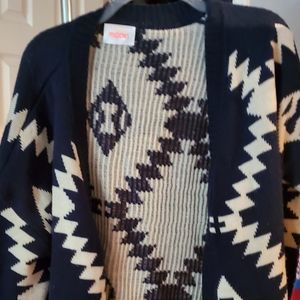 NWOT Moon brand navy open cardigan sweater size M